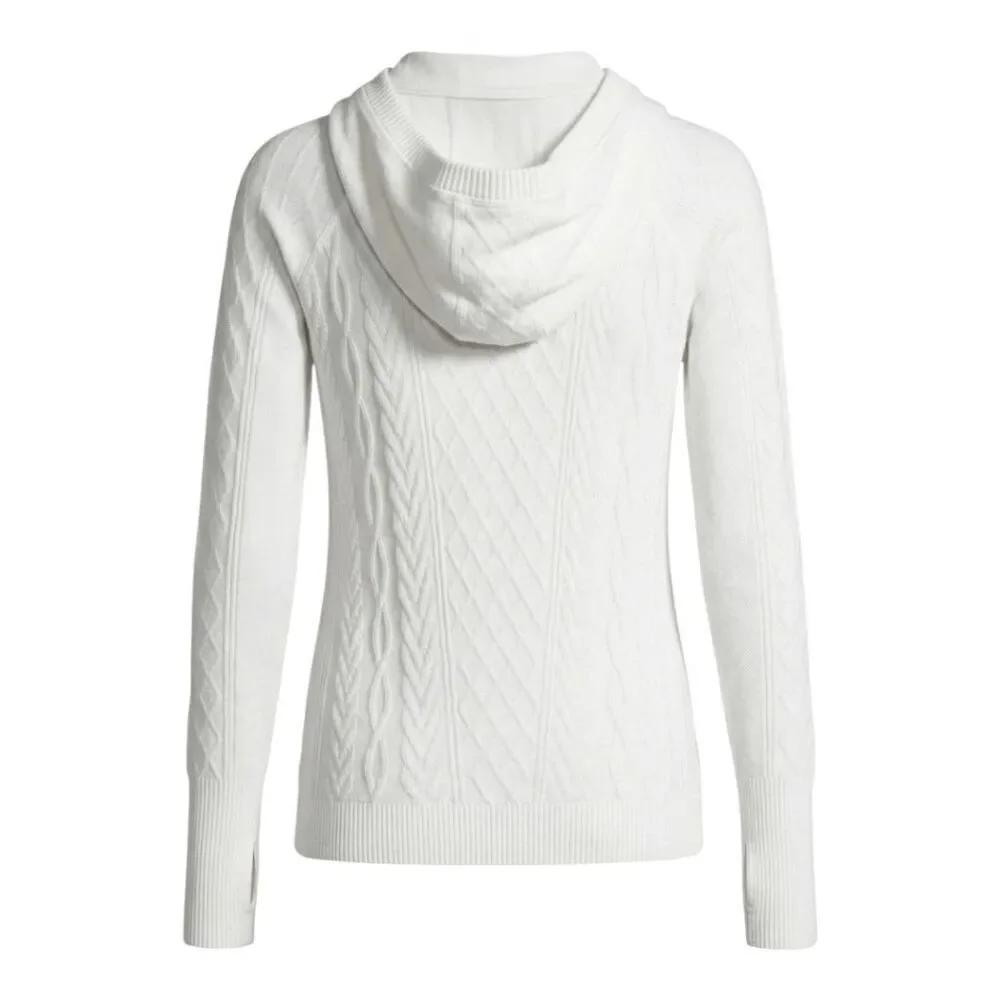 LULULEMON ATHLETICA Rest Less Hoodie In White/White Size 4